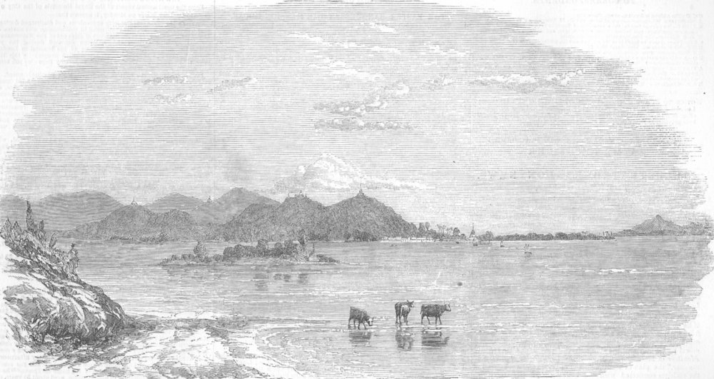 Associate Product BURMA. Birmah. Mottama, Salaeen River, antique print, 1852