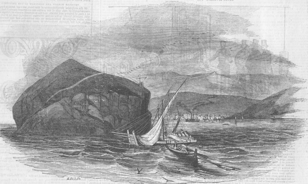 Associate Product YEMEN. Aden Gibraltar of Red Sea, antique print, 1844