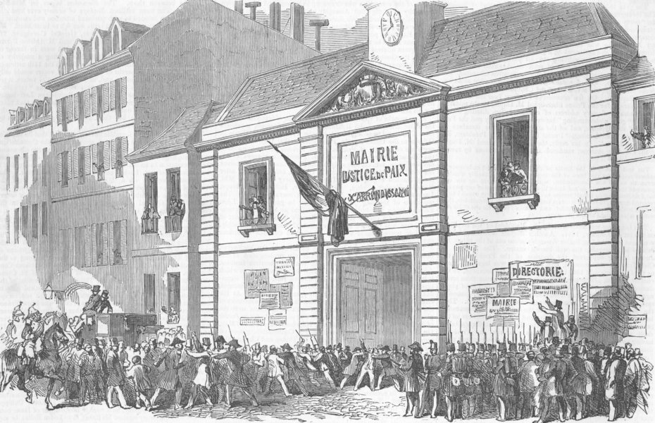 Associate Product PARIS. 10th Arr Mairie-Arrests-Berryer, antique print, 1851
