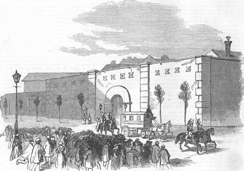 FRANCE. Coup. Mazas, Thiers prison, antique print, 1851