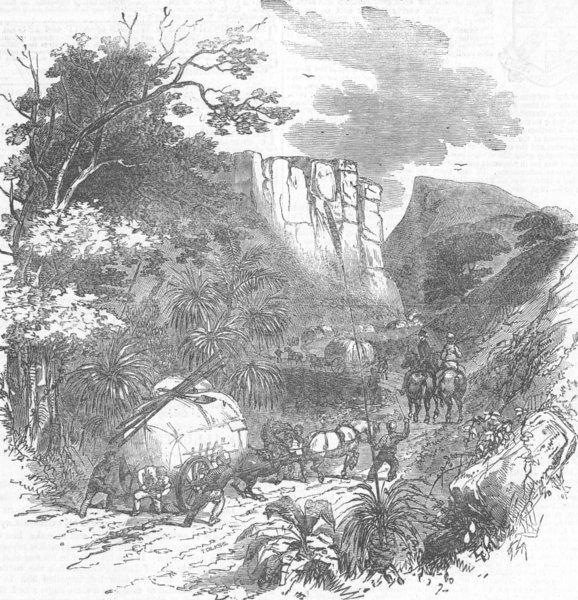 Associate Product AUSTRALIA. Ascending pass, Blue Mountains, antique print, 1851