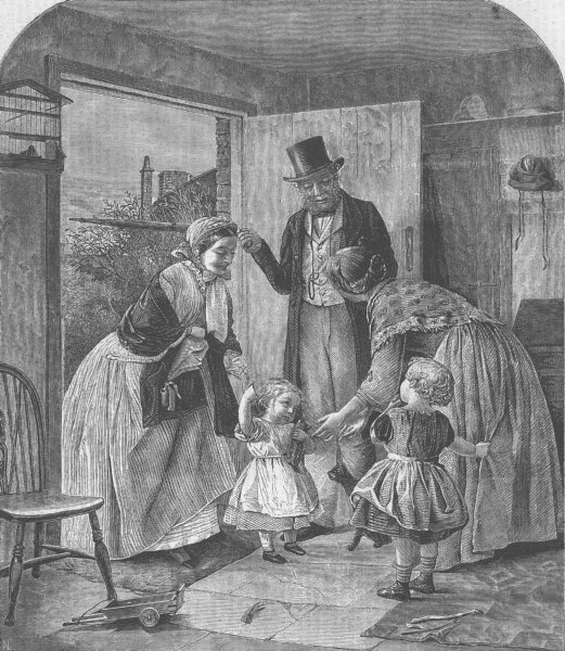 Associate Product CHILDREN. 1862 int'l Exhibition. Restored, antique print, 1862