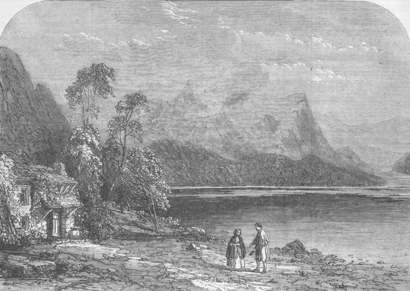 KILLARNEY. From Benedict’s New Opera, lily of , antique print, 1862
