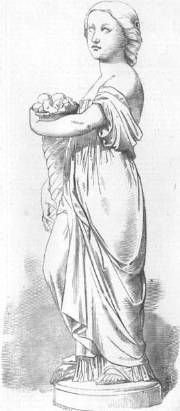 Associate Product ROYALTY. Princess Louise Plenty statue-Thornycroft, antique print, 1856