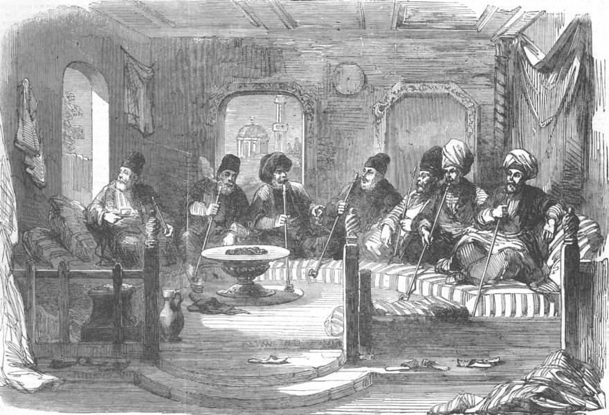 Associate Product UKRAINE. Café National, Simferopol, antique print, 1855