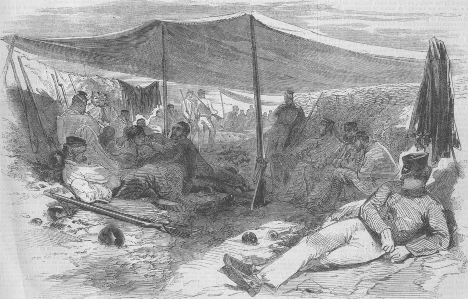 Persian irregular troops antique print 1856 MILITARIA 