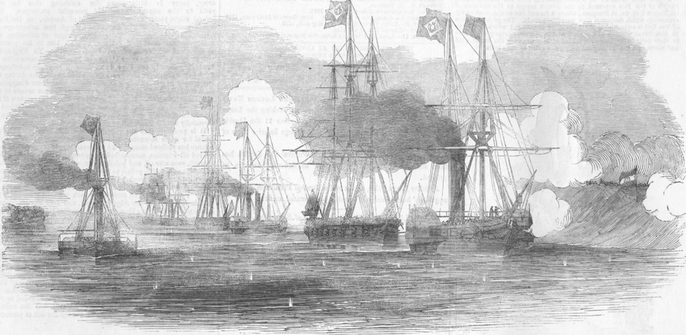 Associate Product ARGENTINA. Tonelero. Affonso ship, Admiral Grenfell, antique print, 1852