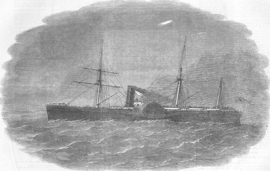 Associate Product ARCTIC. Ship, antique print, 1854