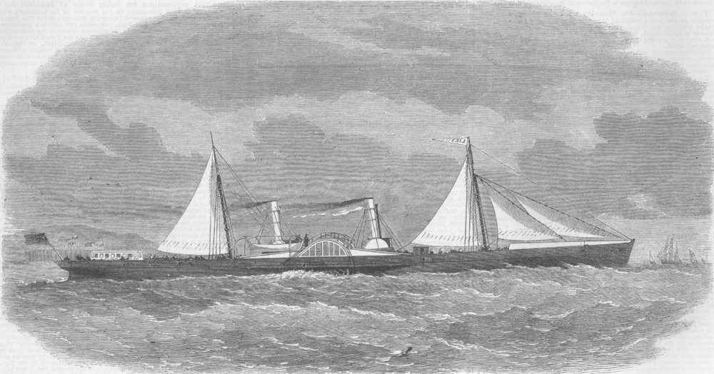 Associate Product AMERICAN US CIVIL WAR. Blockade-runner 'Lizzie', built in the Clyde, print, 1864