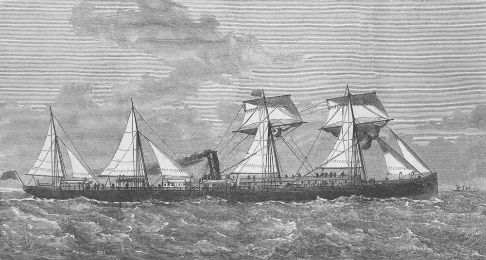 Associate Product AUSTRALIA. New Ship, antique print, 1876