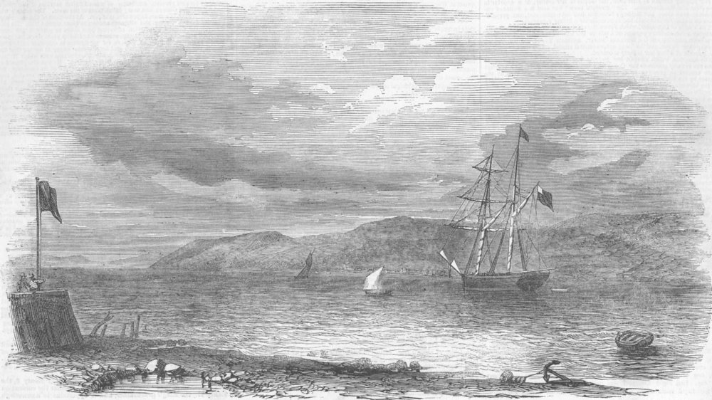 Associate Product SCOTLAND. John Ross Yacht Felix Loch Ryan John Franklin, antique print, 1851