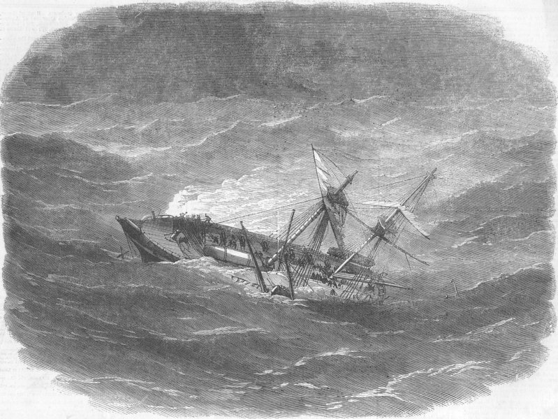 Associate Product POLYNESIA. HMS Dido, Hurricane, Raieta, Society Isles, antique print, 1856