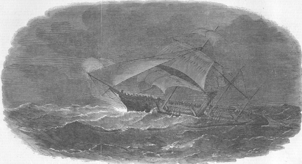 Associate Product TUNG-YIN TAO. Wreck of Larriston ship, China Seas, antique print, 1853