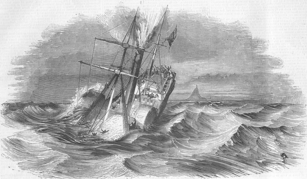 Associate Product CANADA. Wreck of the Pegasus, antique print, 1843