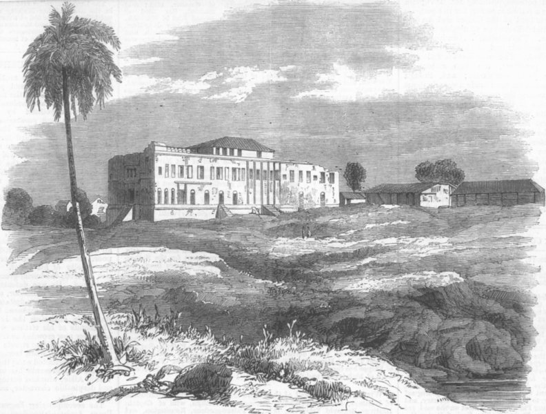 Associate Product INDIA. One of Nana Sahib's Palaces, Nashik 1859 old antique print picture