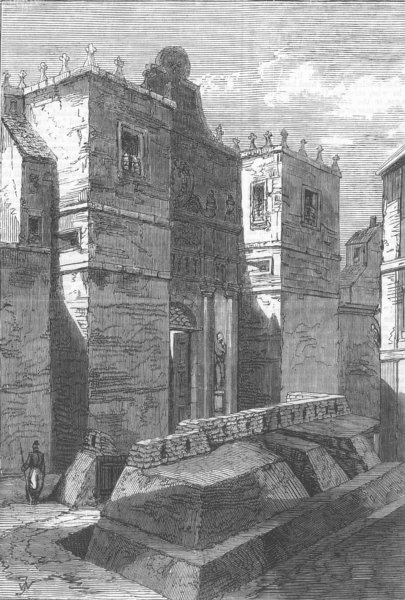 Associate Product ITALY. Porta Del Popolo, antique print, 1867