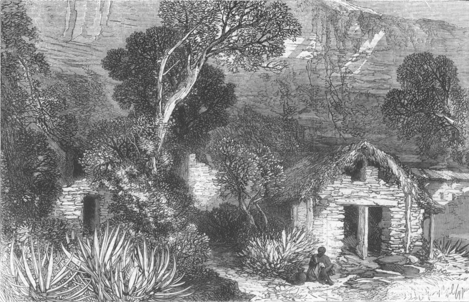 Associate Product ETHIOPIA. Church, Shrine, St Romanus, Babra-kat, Senafe, antique print, 1868