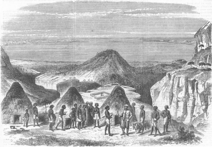 Associate Product ERITREA. Shoho Village of Akoo & Gulf of Zula, antique print, 1868
