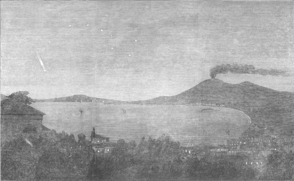 Associate Product ITALY. Castellamare, Bay of Naples, antique print, 1853