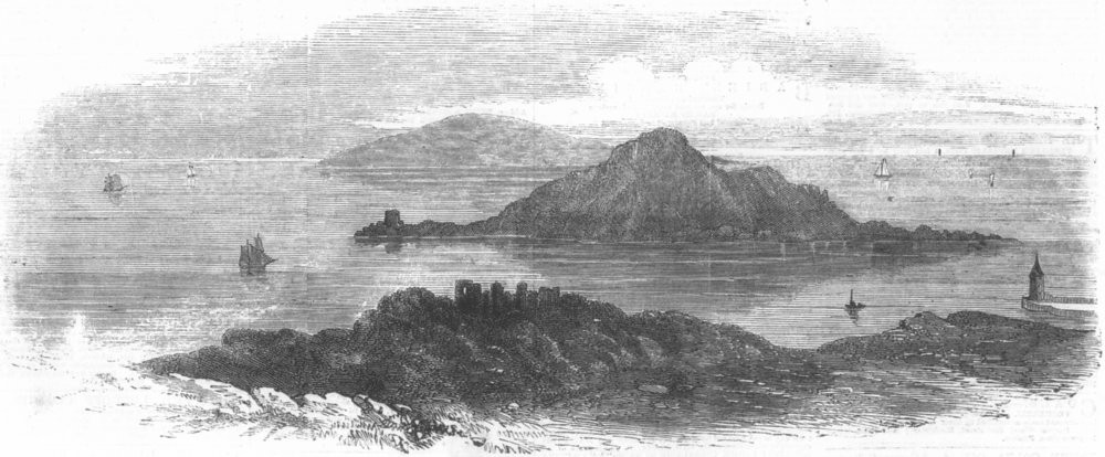 Associate Product IRELAND. The Hill of Howth, antique print, 1858