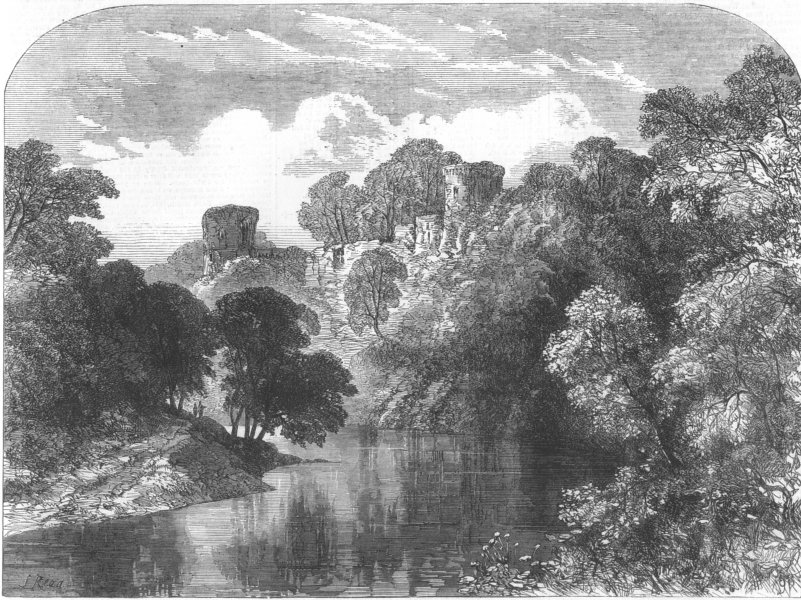 Associate Product SCOTLAND. Bothwell Castle, on the Clyde, antique print, 1862