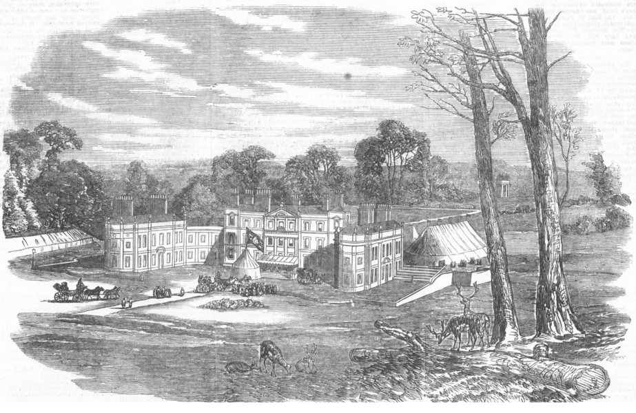 Associate Product SHROPS. Hawkstone House, the seat of Viscount Hill, antique print, 1854
