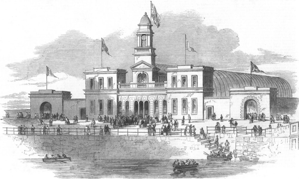 IRELAND. National exhibition at Cork, antique print, 1852