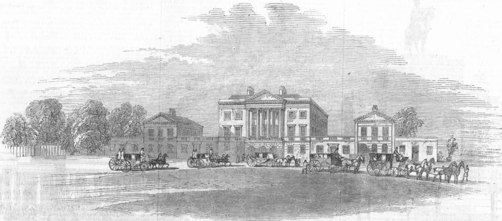 Associate Product ESSEX. Arrival of civic party at Basildon House, antique print, 1846