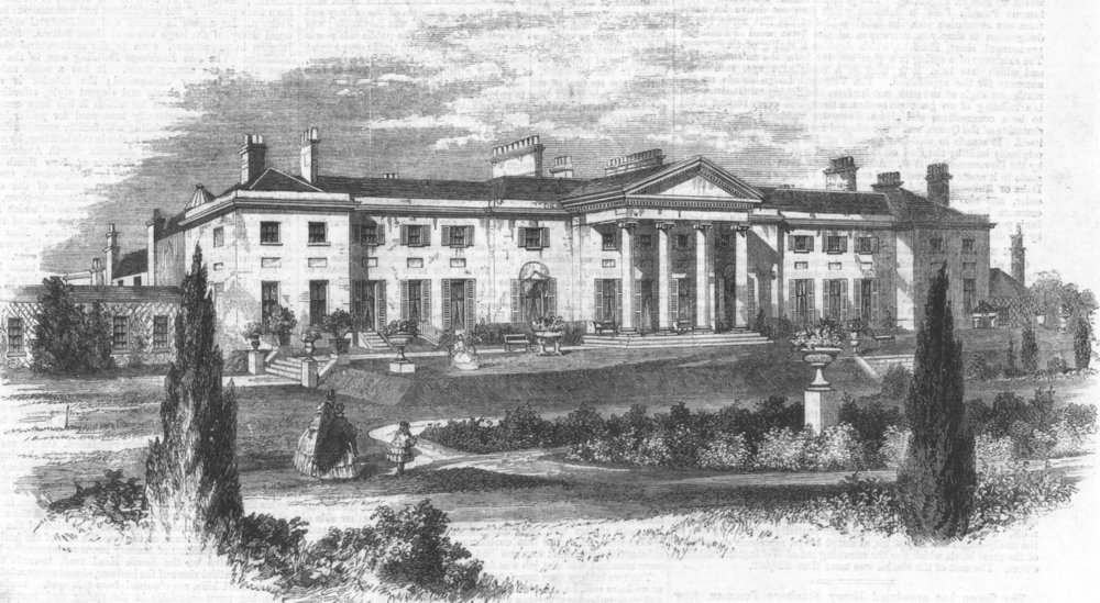 Associate Product IRELAND. The Viceregal Lodge, Phoenix Park, Dublin, antique print, 1861