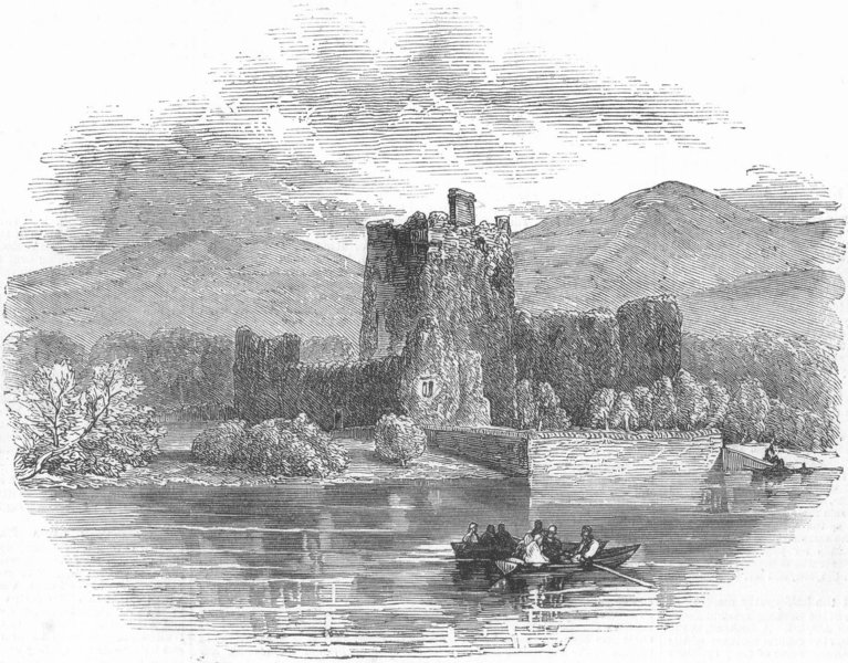 Associate Product IRELAND. Ross Castle, lower Lake of Killarney, antique print, 1849