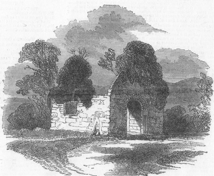 Associate Product IRELAND. Chapel of the Abbey, Innisfallen, antique print, 1849