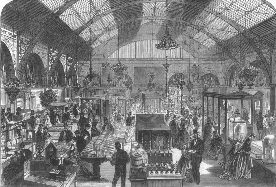 Associate Product WARCS. Exhibition, Market-Hall, Coventry, antique print, 1867