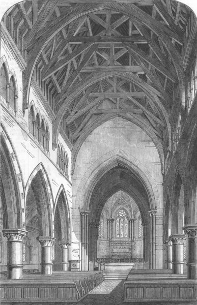 Associate Product SUSSEX. New Church, St Leonards-on-Sea, antique print, 1868