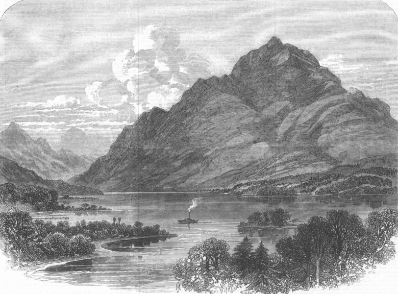 Associate Product SCOTLAND. Loch Lomond, from Inch Tavanagh, antique print, 1869