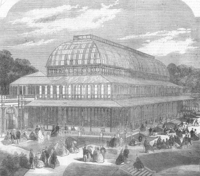 Associate Product LONDON. Conservatory, Gdns, South Kensington, antique print, 1861