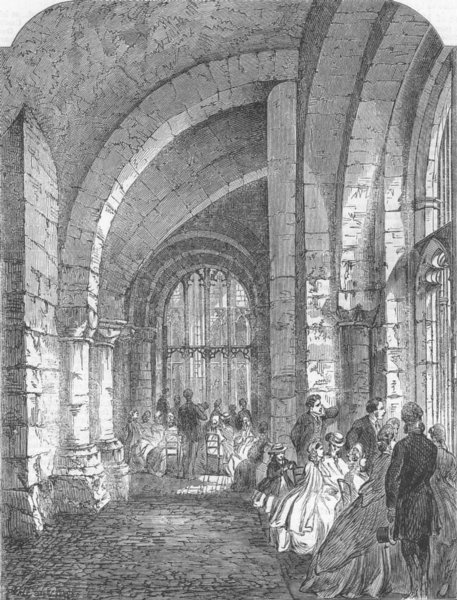 Associate Product GLOS. Clerestory, Gloucester Cathedral, antique print, 1865