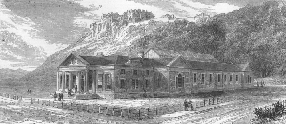 SCOTLAND. Stirling Smith Museum & Art Gallery, antique print, 1874