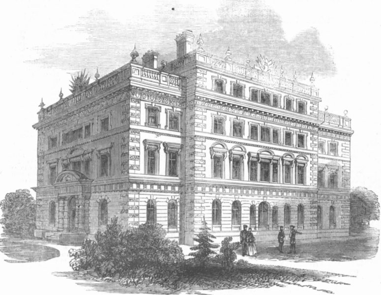 Associate Product LONDON. Cavalry College, Richmond. keystone laid, , antique print, 1857