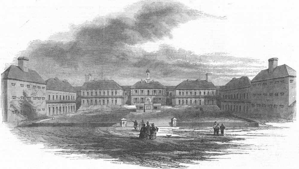 IOW. Parkhurst Prison. Ct, antique print, 1847