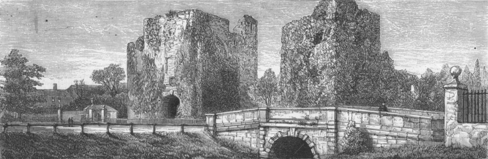 Associate Product IRELAND. Geraldines castle, Maigh Nuad(Leinster), antique print, 1874