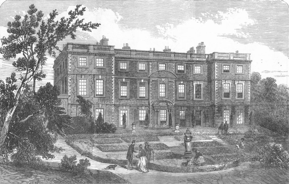YORKS. Newby hall, Lady Mary Vyner, nr Calamity, antique print, 1869
