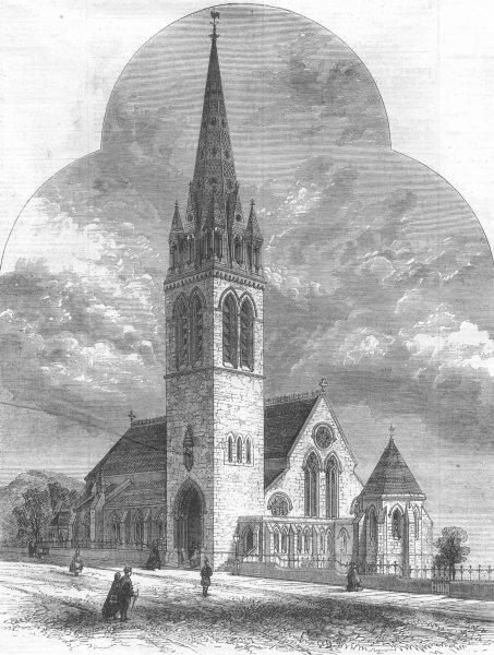 Associate Product SCOTLAND. St Peter's Church, Edinburgh, antique print, 1868