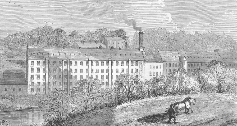 Associate Product SCOTLAND. Dr Livingstone birth Place & workplace, antique print, 1874