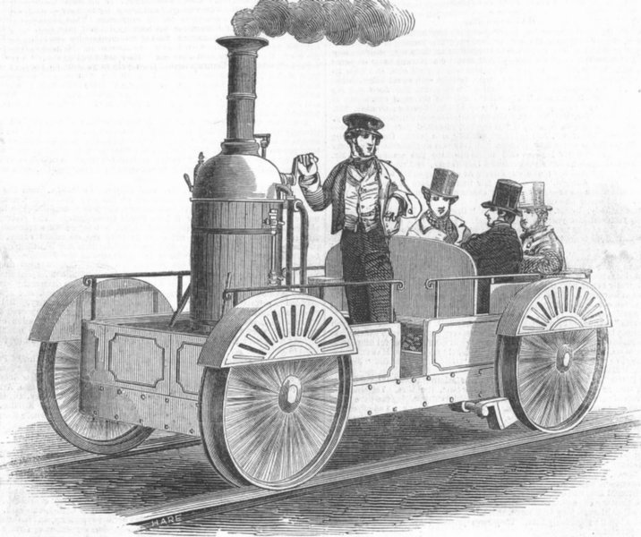 Associate Product RAILWAYS. Lilliputian Locomotive Engine, antique print, 1848