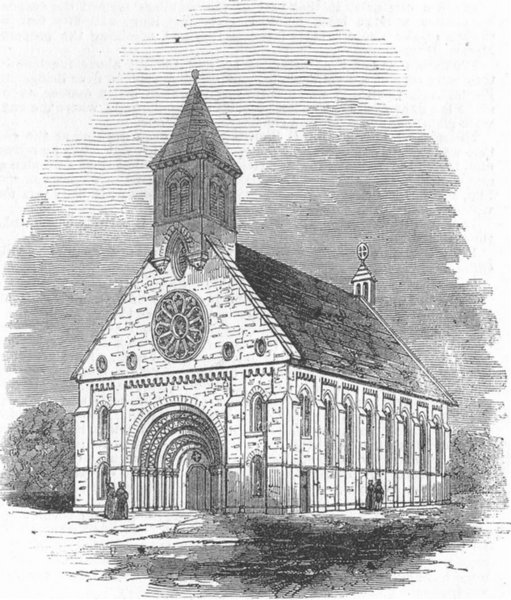 Associate Product WARCS. Hartshill Church, antique print, 1845