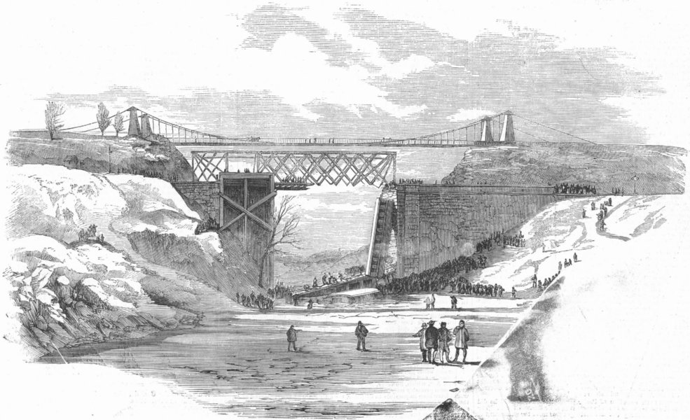 Associate Product HAMILTON. Accident of Gt West railway, antique print, 1857