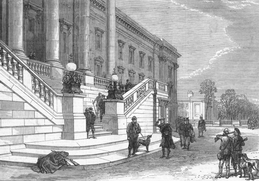 Associate Product SCOTLAND. Hamilton Palace, North Front, antique print, 1878
