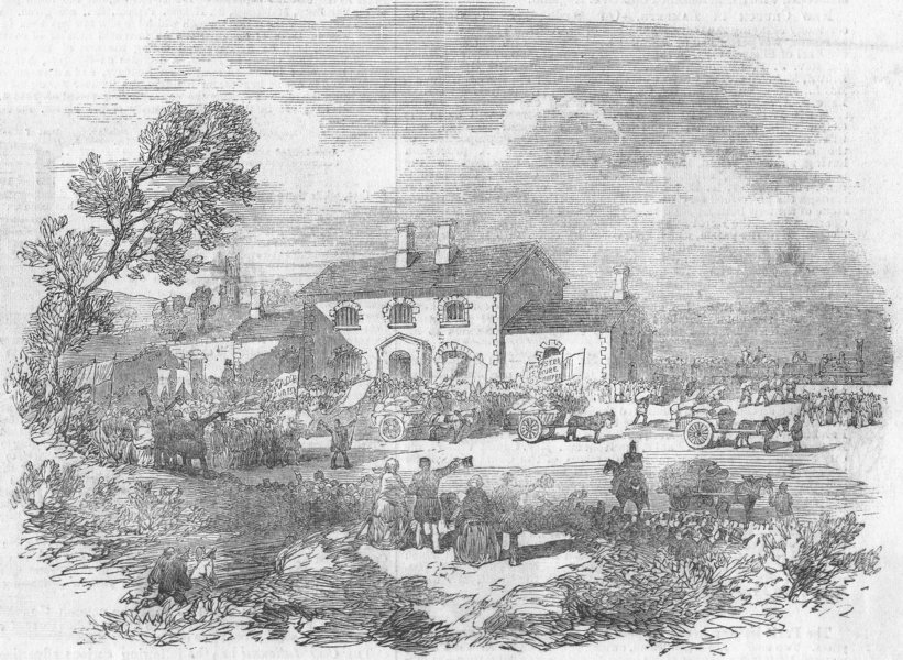 Associate Product IRELAND. Demo, Mulla, Tullamore, antique print, 1855