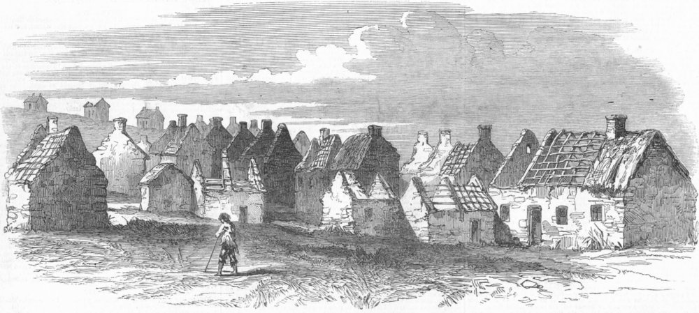 Associate Product IRELAND. The Village of Tullig, antique print, 1849