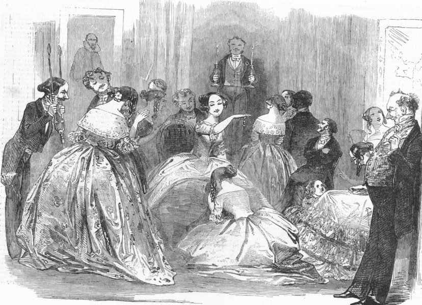 Associate Product PRETTY LADIES. Forfeits, antique print, 1849